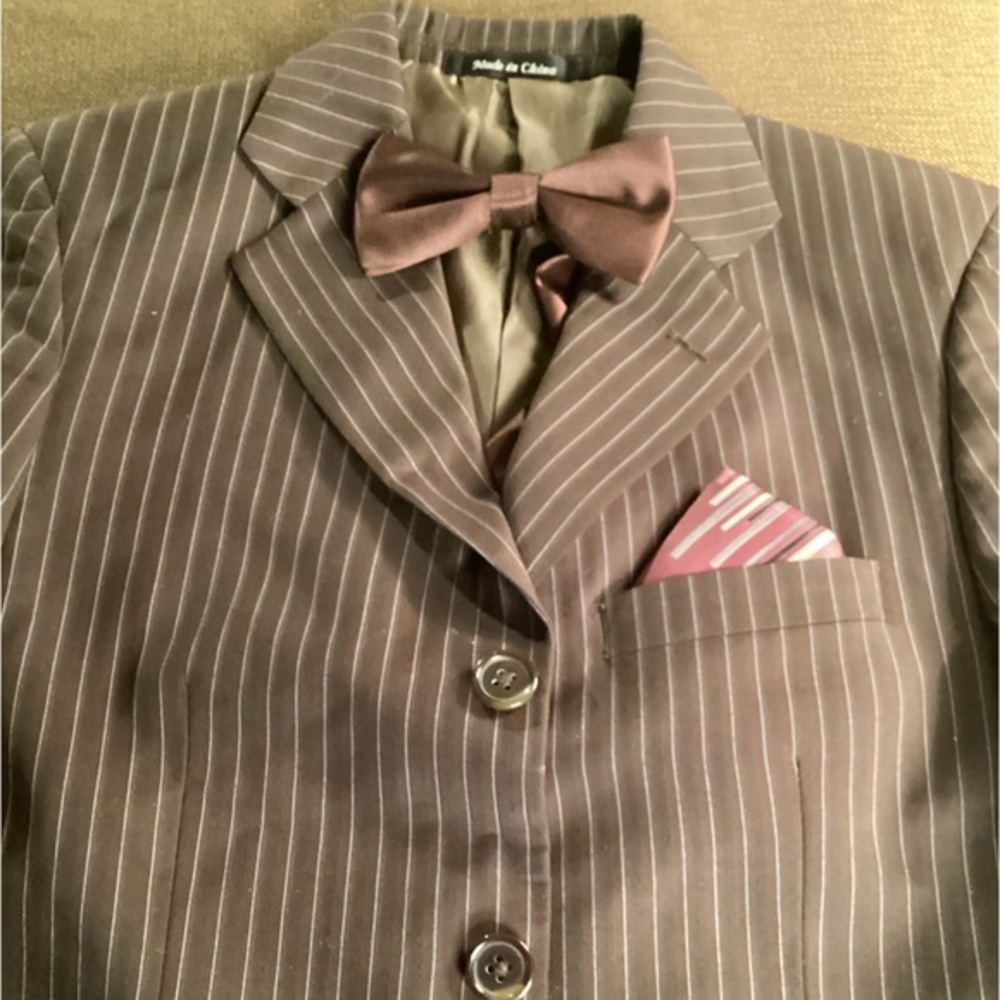 MICHALE KORS STRIPE BROWN BLAZER SIZE 14 reg.